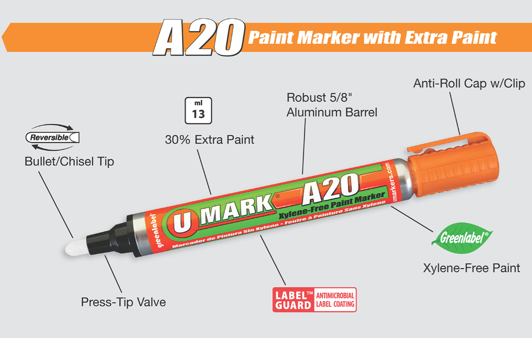 UMark A20 Paint Marker 12pk - Image 2